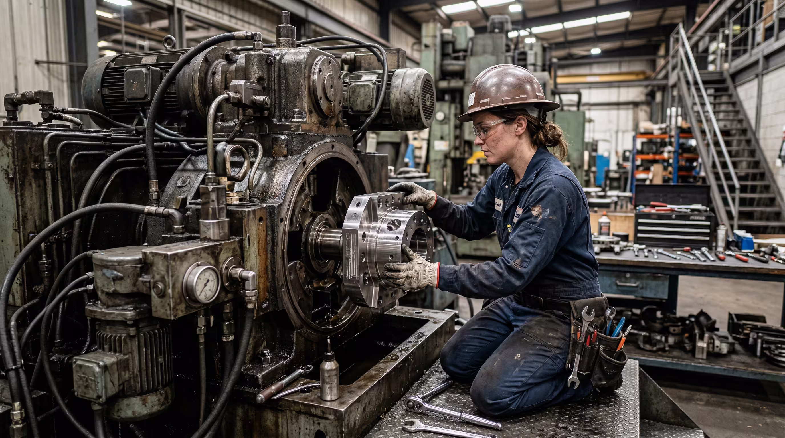 Manutenção industrial com fabricação de peça sob medida em usinagem CNC