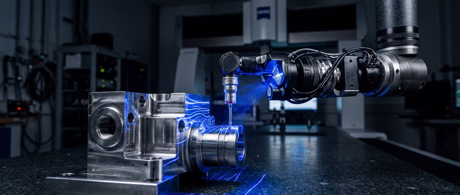 Inspeção dimensional 3D CMM realizada pela UsinaSul para controle de qualidade e conformidade técnica